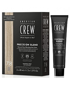American Crew Precision Blend - Камуфляж для седых волос, Блондин 7/8, 3*40 мл